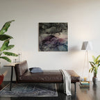 Moody Dark Chaos Inks Abstract Wood Wall Art Gallery Image 2