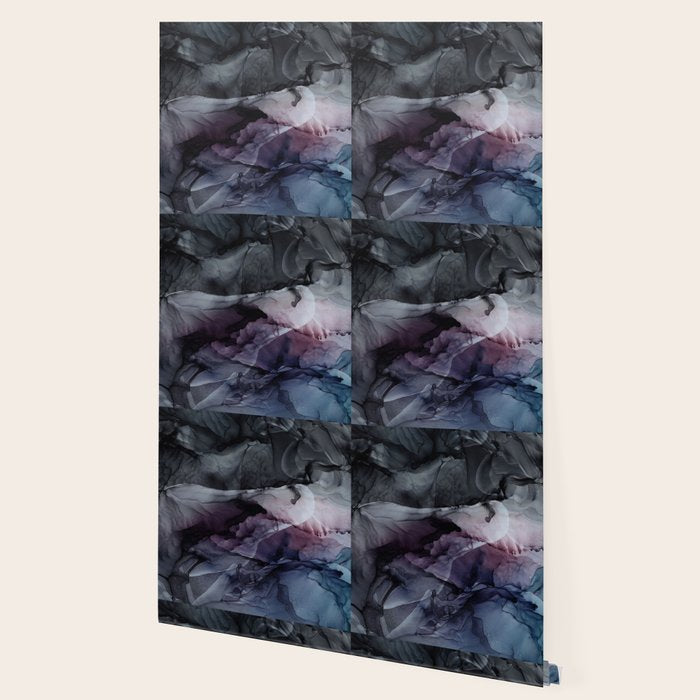 Moody Dark Chaos Inks Abstract Wallpaper Gallery Image 2