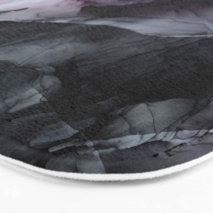 Moody Dark Chaos Inks Abstract Bath Mat Gallery Image 3