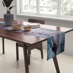 Moody Dark Chaos Inks Abstract Table Runner Gallery Image 2
