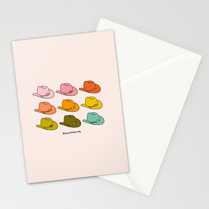 Rainbow Cowboy Hats Stationery Card Gallery Image 2