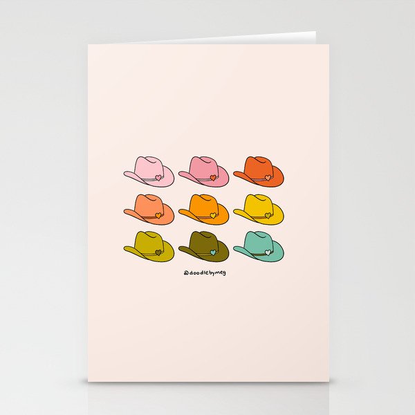 Rainbow Cowboy Hats Stationery Card Gallery Image 2