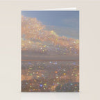 Magical sparkle sunset | shining sky | ocean | waves | sea | diamonds | collage | blue | nature |  Stationery Card Gallery Image 2