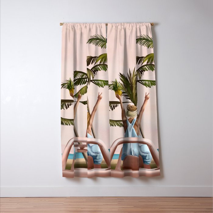 Beach Spring Break Window Curtain Gallery Image 3