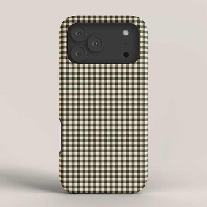 Dark Black Gingham iPhone Case Gallery Image 4