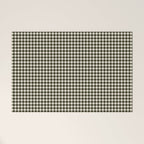 Dark Black Gingham Welcome Mat Gallery Image 1