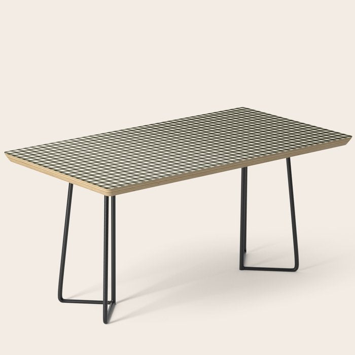 Dark Black Gingham Coffee Table Gallery Image 1