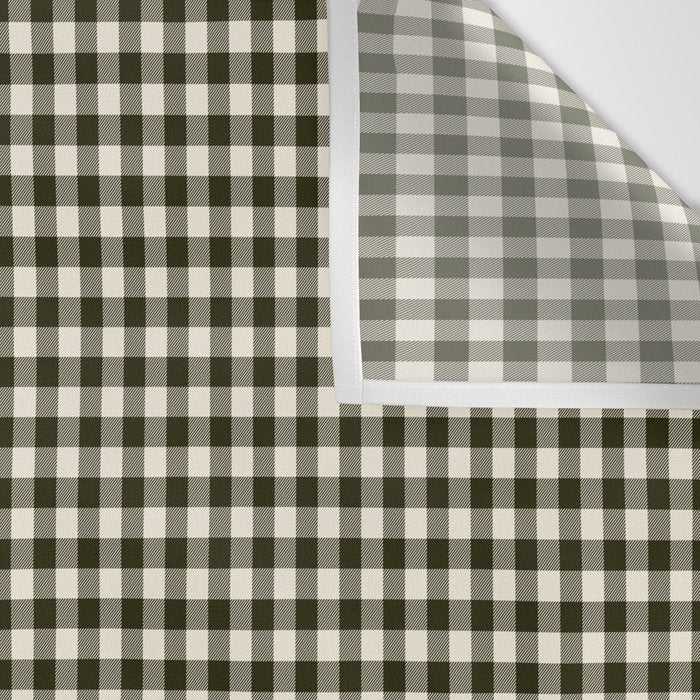 Dark Black Gingham Wall Tapestry Gallery Image 3