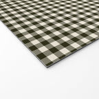 Dark Black Gingham Welcome Mat Gallery Image 2