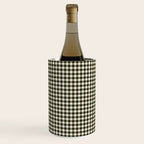 Dark Black Gingham Wine Chiller Gallery Image 1