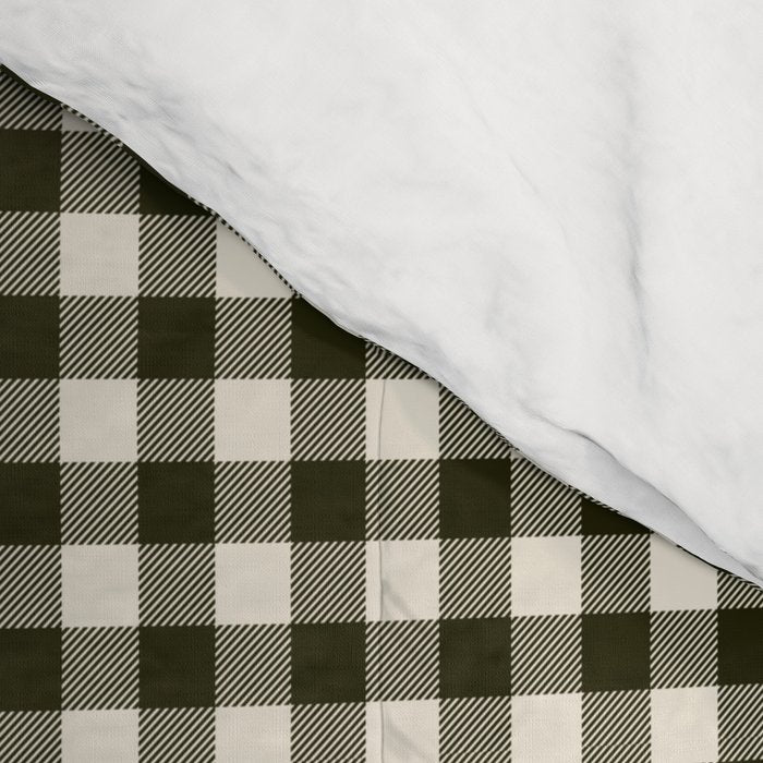 Dark Black Gingham Comforter Gallery Image 4