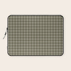 Dark Black Gingham Laptop Sleeve Gallery Image 1