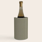 Dark Black Gingham Wine Chiller Gallery Image 2