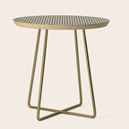 Dark Black Gingham Side Table Gallery Image 1