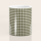 Dark Black Gingham Coffee Mug Gallery Image 4