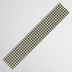 Dark Black Gingham Table Runner Gallery Image 3