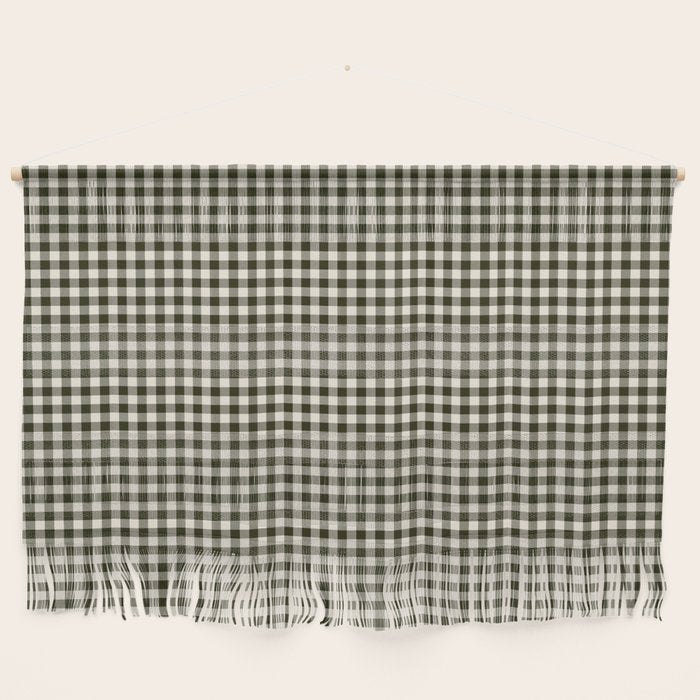 Dark Black Gingham Wall Hanging Gallery Image 1