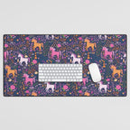 Unicorns Dancing in an Enchanted Garden Desk Mat Gallery Image 1