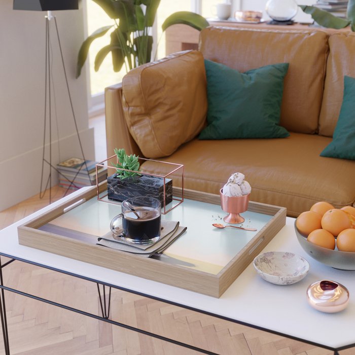 Bay With Purple Water Serving Tray Gallery Image 2