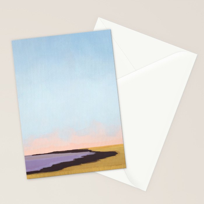 Bay With Purple Water Stationery Card Gallery Image 2