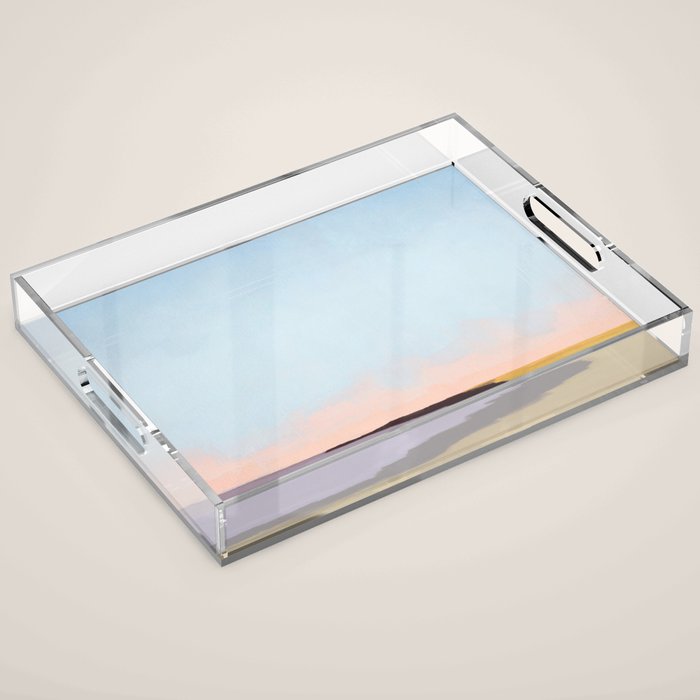 Bay With Purple Water Acrylic Tray Gallery Image 1