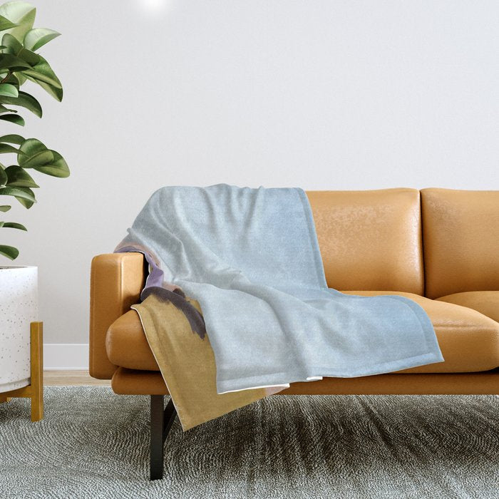 Bay With Purple Water Throw Blanket Gallery Image 1