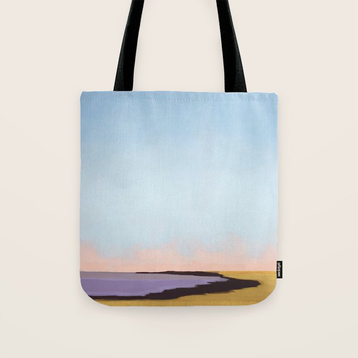 Bay With Purple Water Tote Bag Gallery Image 1