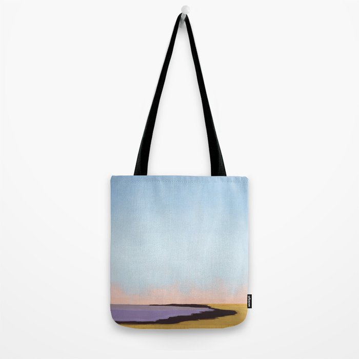 Bay With Purple Water Tote Bag Gallery Image 2