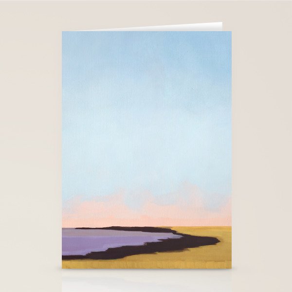 Bay With Purple Water Stationery Card Gallery Image 2