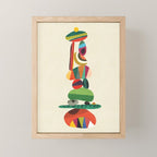 Totem - balanced pebbles Mini Art Print Gallery Image 1