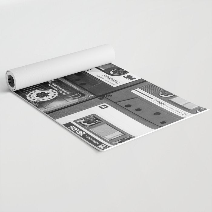 Something Nostalgic - black and white #decor #society6 #buyart Yoga Mat Gallery Image 2