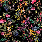 Holiday 2025 Festive Floral Foliage Colorful Dark Coffee Mug Gallery Image 2