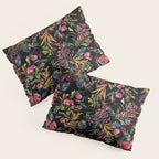 Holiday 2025 Festive Floral Foliage Colorful Dark Pillow Sham Gallery Image 3