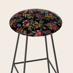 Holiday 2025 Festive Floral Foliage Colorful Dark Stool Gallery Image 2