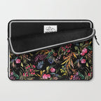 Holiday 2025 Festive Floral Foliage Colorful Dark Laptop Sleeve Gallery Image 2