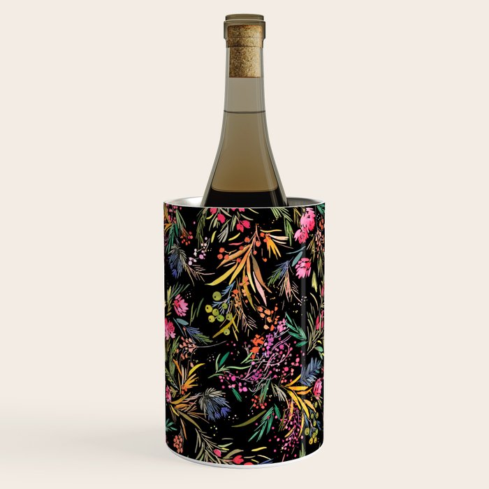 Holiday 2025 Festive Floral Foliage Colorful Dark Wine Chiller Gallery Image 1