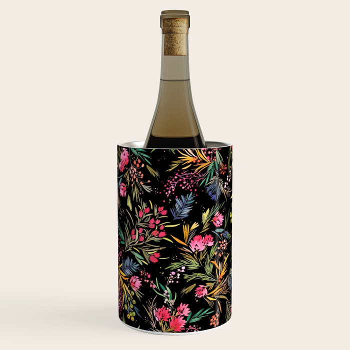 Holiday 2025 Festive Floral Foliage Colorful Dark Wine Chiller Gallery Image 2