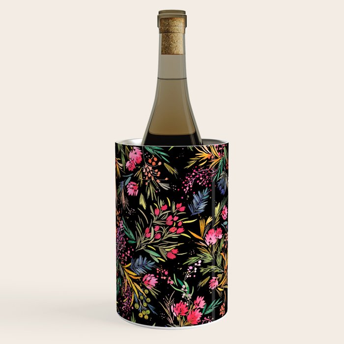 Holiday 2025 Festive Floral Foliage Colorful Dark Wine Chiller Gallery Image 3