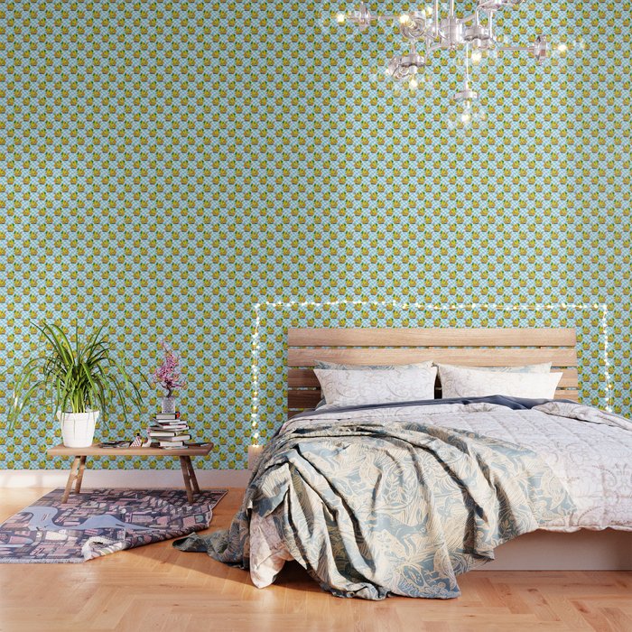 Retro lemon cartoon character pattern Wallpaper Gallery Image 1
