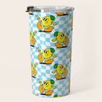 Retro lemon cartoon character pattern Travel Mug Gallery Image 3