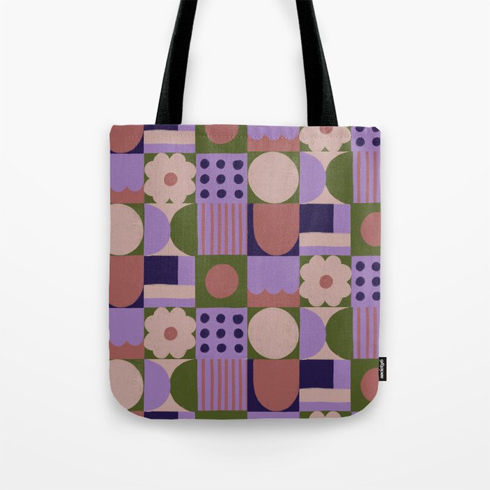 Violet tiles Tote Bag Gallery Image 1