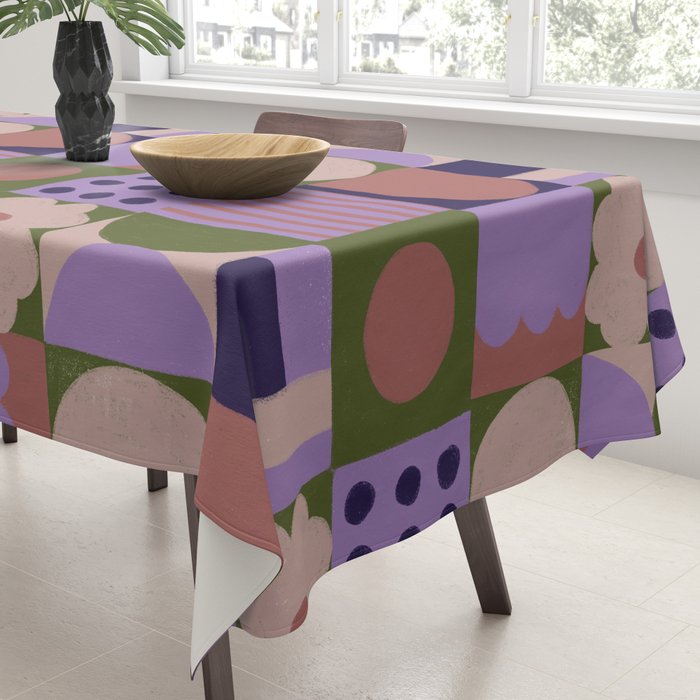 Violet tiles Tablecloth Gallery Image 3