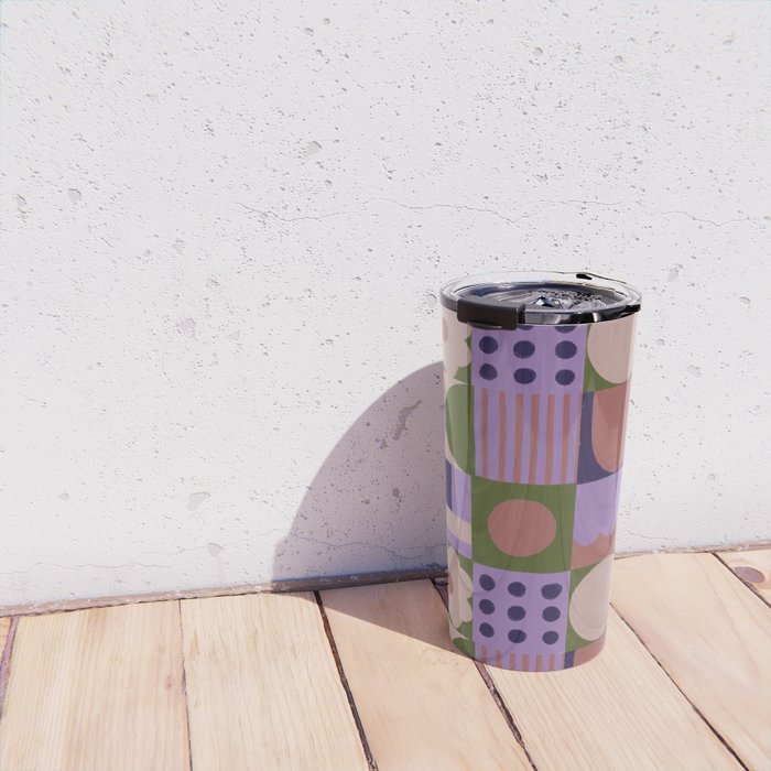 Violet tiles Travel Mug Gallery Image 4