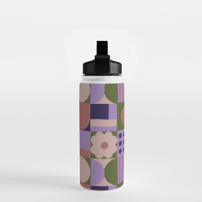 Violet tiles Water Bottle Gallery Image 2