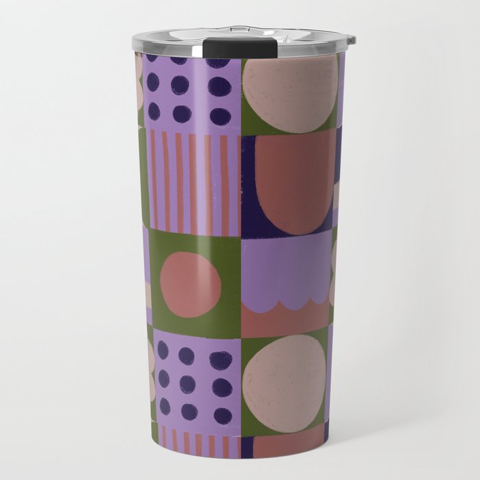 Violet tiles Travel Mug Gallery Image 1