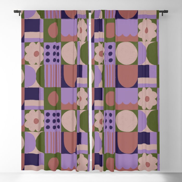 Violet tiles Window Curtain Gallery Image 5