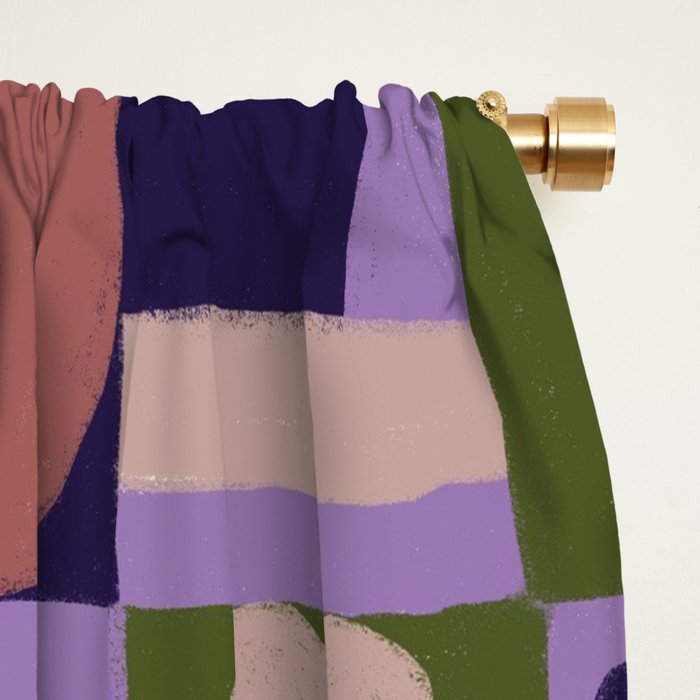 Violet tiles Window Curtain Gallery Image 2
