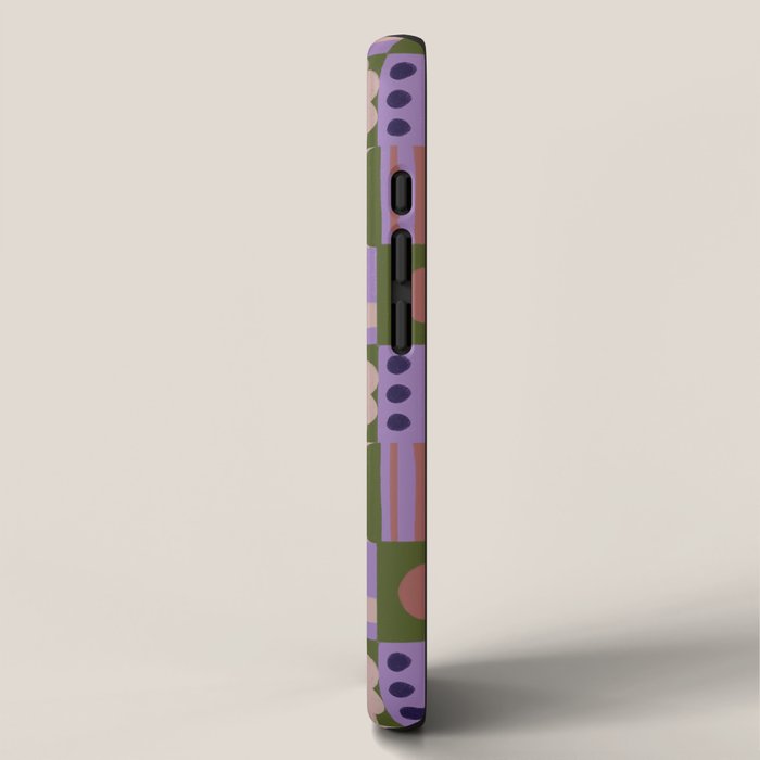 Violet tiles iPhone Case Gallery Image 2