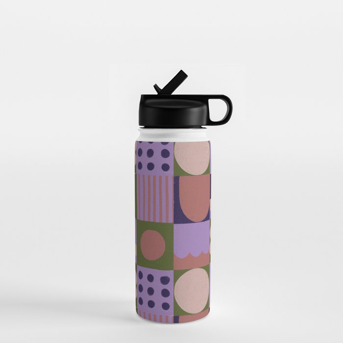 Violet tiles Water Bottle Gallery Image 1