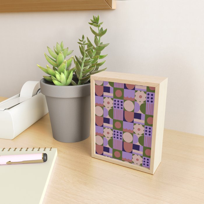Violet tiles Mini Art Print Gallery Image 2